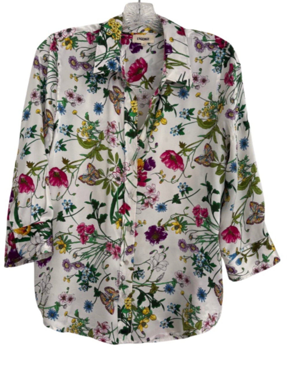 L'Agence silk floral Gucci look blouse
